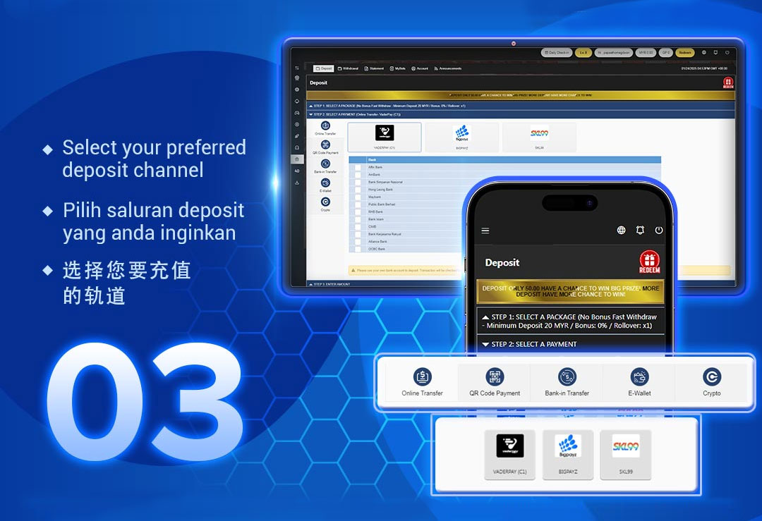 U9Play Sign Up Deposit Step 3