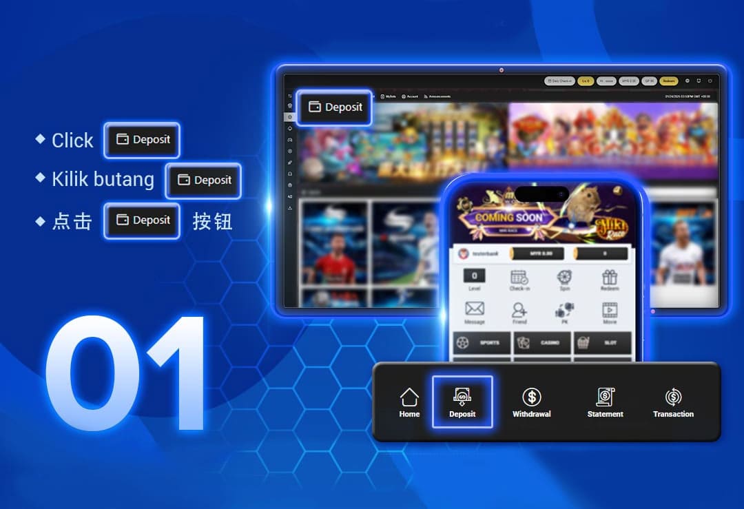 U9Play Sign Up Deposit Step 1